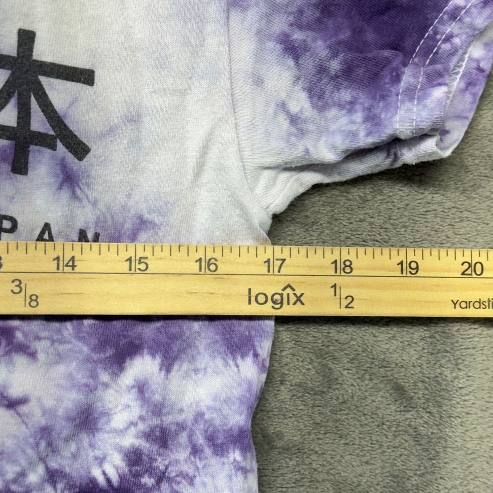Gildan Tokyo Japan Wave Tie Dye Graphic T-Shirt Purple White Women's Small - Picture 5 of 6